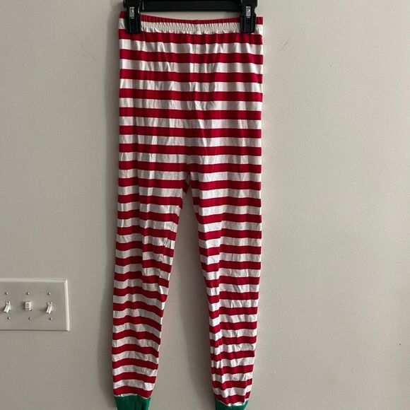 Shelry Red Stripe Christmas Pajama Set 12 Years Long Sleeve Pants Holiday Green - Picture 8 of 10